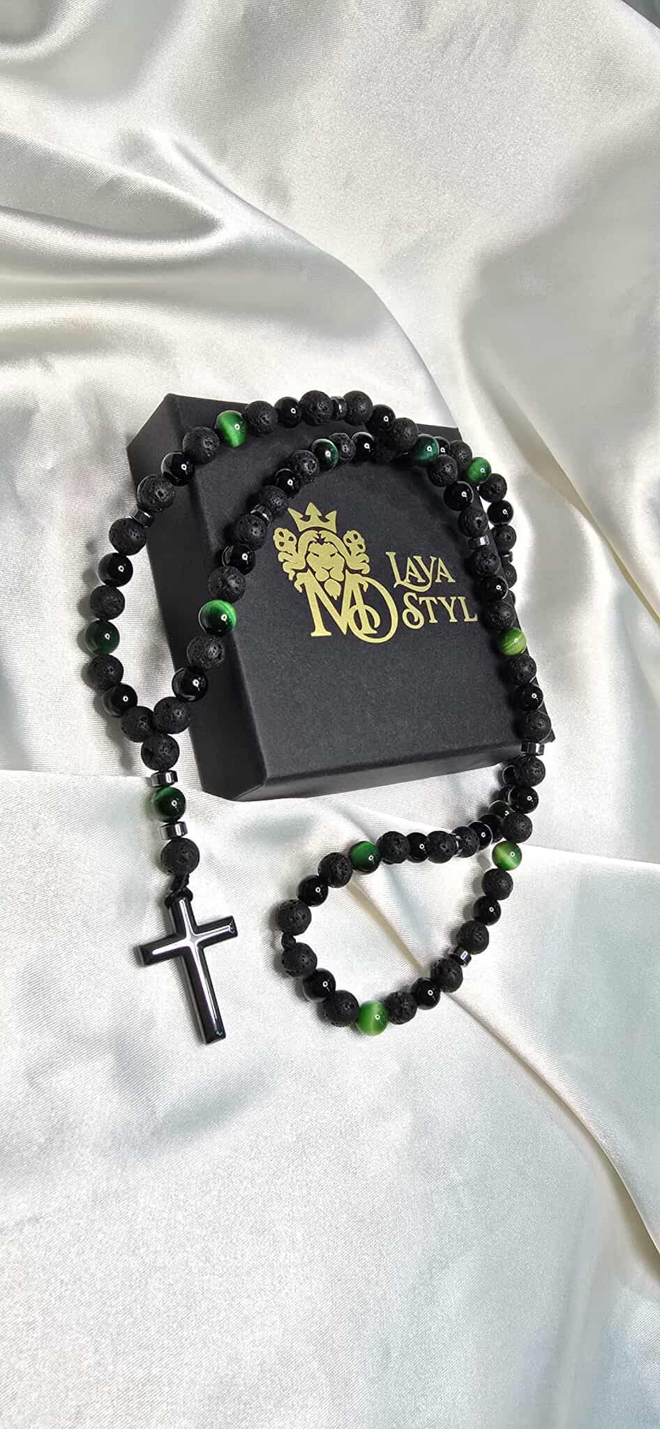 Náhrdelník v tvare Ruženca Tiger Glow 2