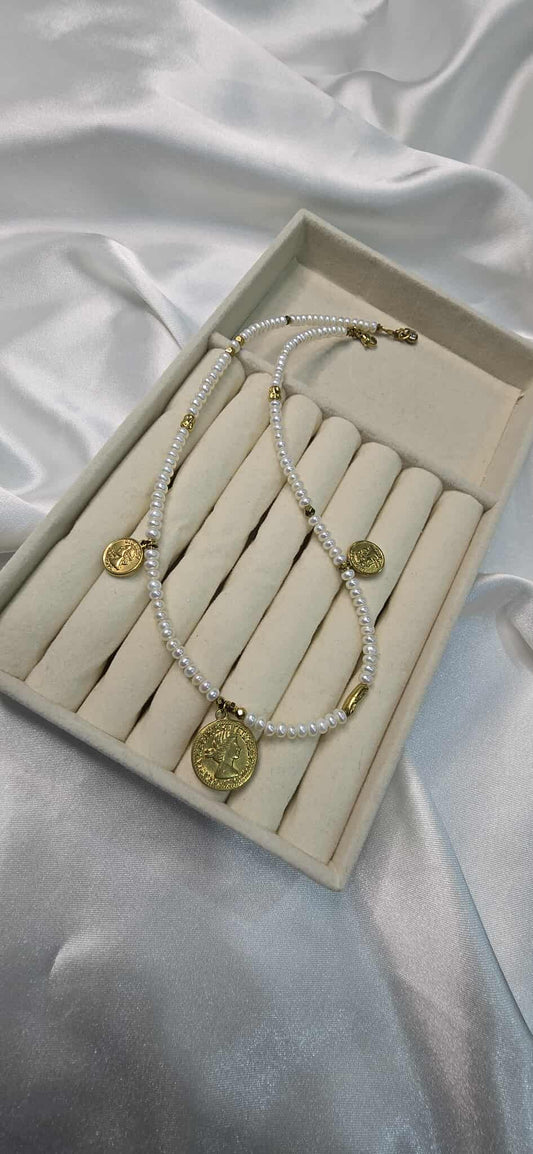 Dámsky náhrdelník Pearl Coin