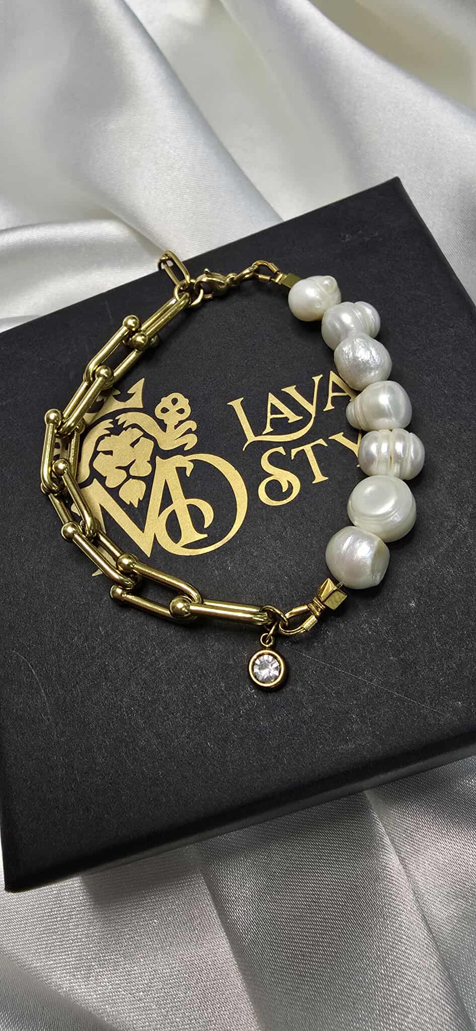 Duo Gold Pearl Bracelet