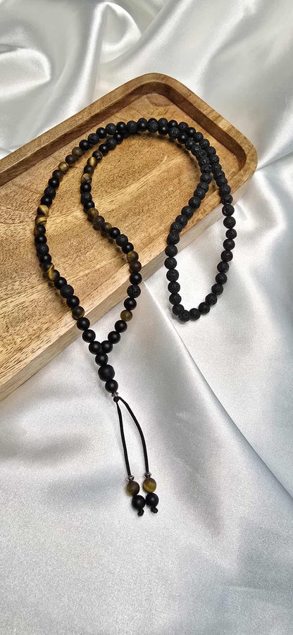 Tiger Veil Slim – pánsky minerálový náhrdelník 6 mm