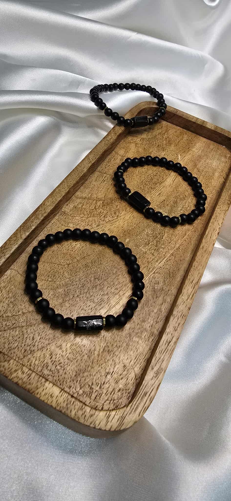 Onyx Stone & Tourmaline – partnerský náramok
