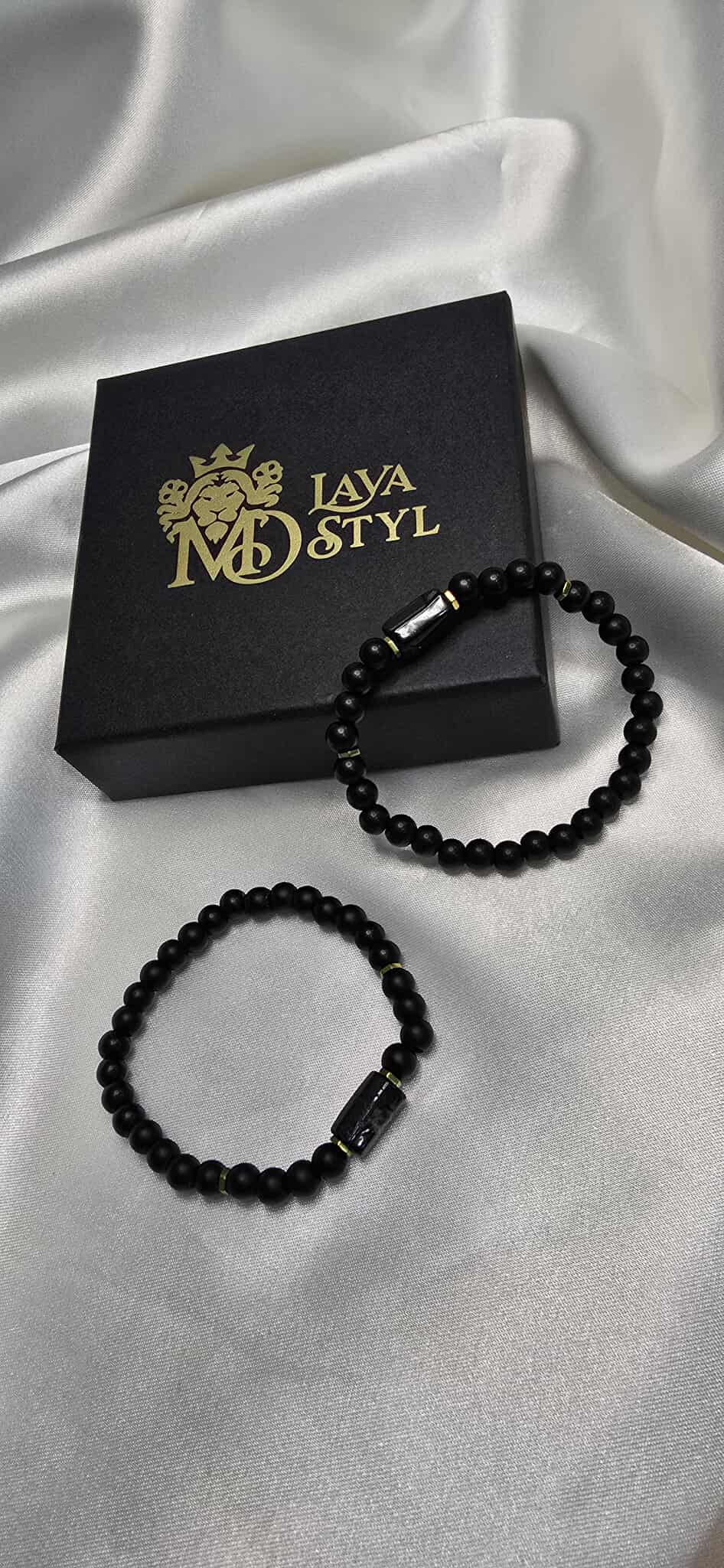 Onyx Stone & Tourmaline – partnerský náramok