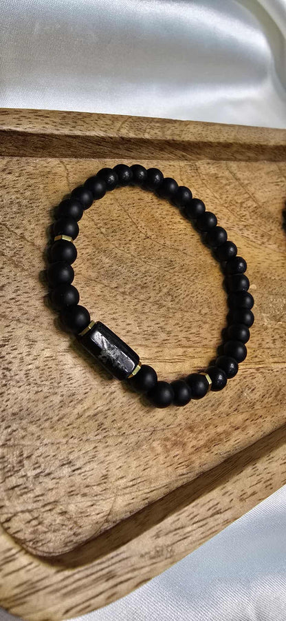 Onyx Stone & Tourmaline – partnerský náramok