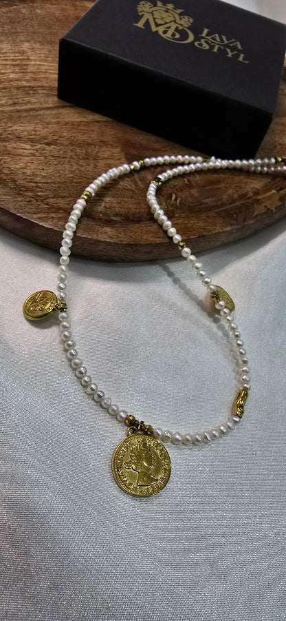 Dámsky náhrdelník Pearl Coin