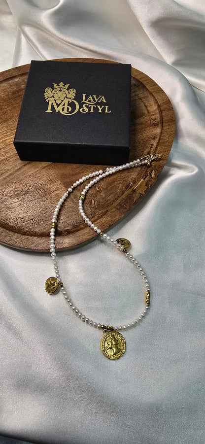 Dámsky náhrdelník Pearl Coin