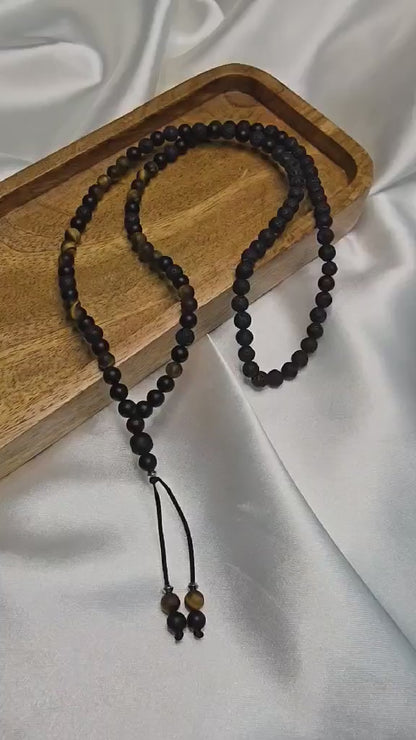 Tiger Veil Slim – pánsky minerálový náhrdelník 6 mm