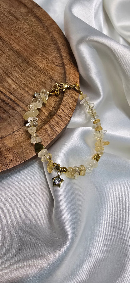 Citrine Star Náramok prežiarený slnkom