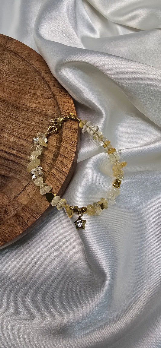 Citrine Star Náramok prežiarený slnkom